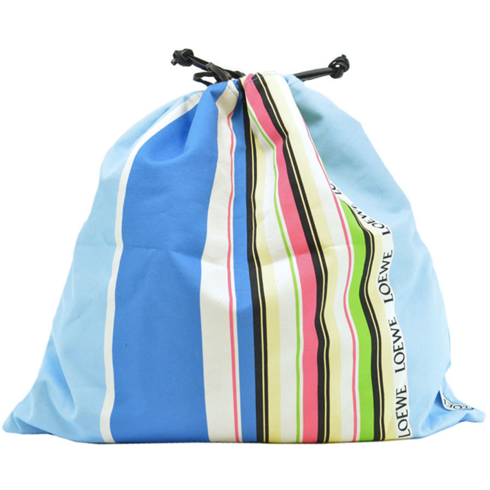 Loewe Stripes Drawstring Multi Canvas Leather Pou… - image 2